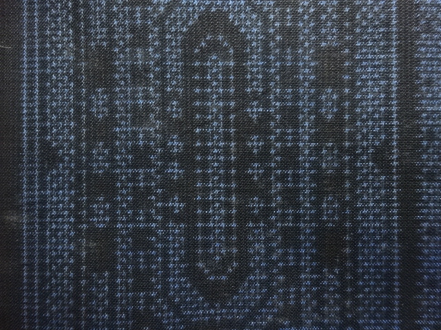 JAPANESE KIMONO / ANTIQUE KIMONO / SILK / DORO OSHIMA TSUMUGI (5 maruki) / WOVEN GRID